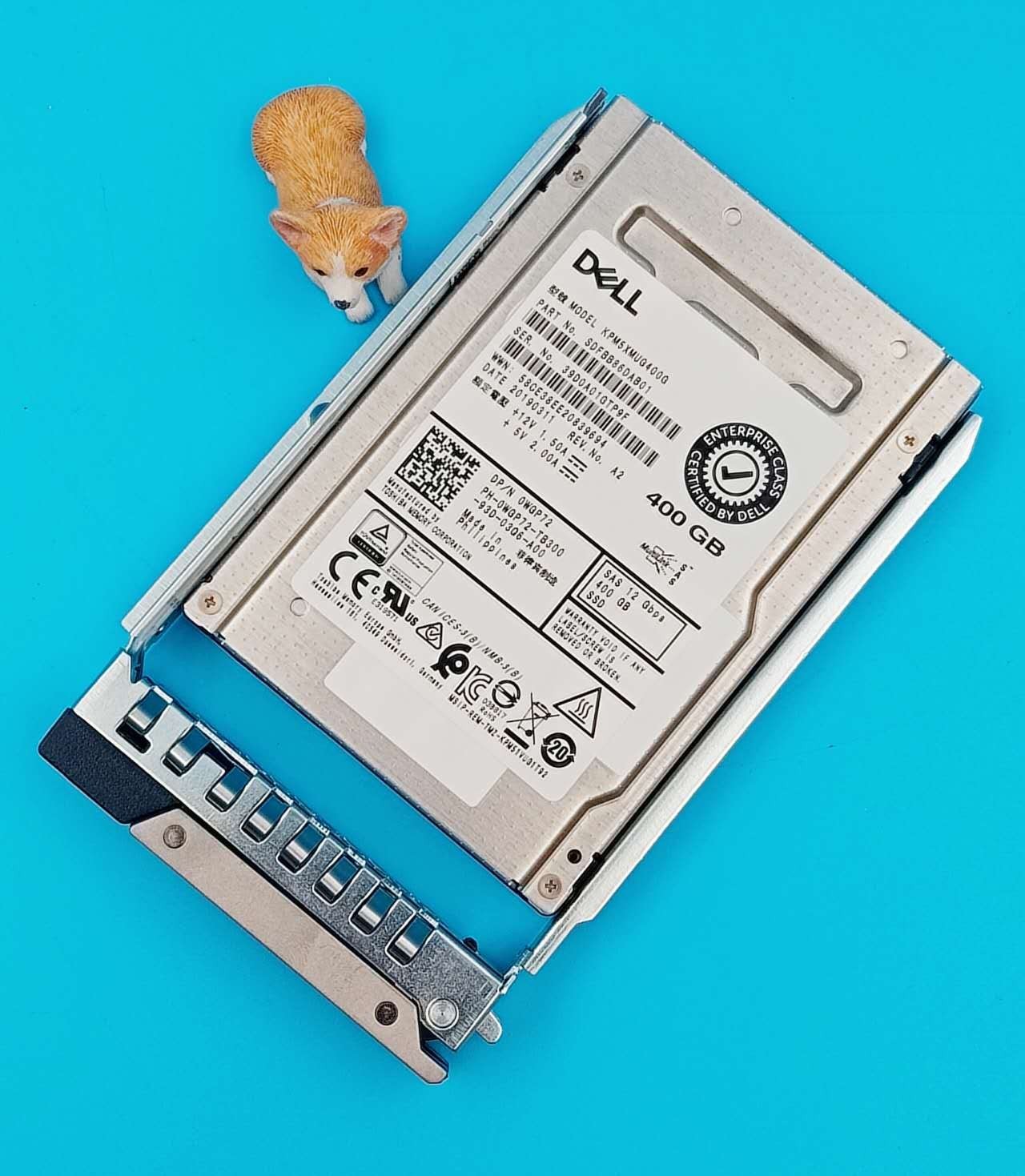 Dell 400GB 12G SAS 2.5" WI SSD WGP72 0WGP72 KPM5XMUG400G G14 Tray Caddy