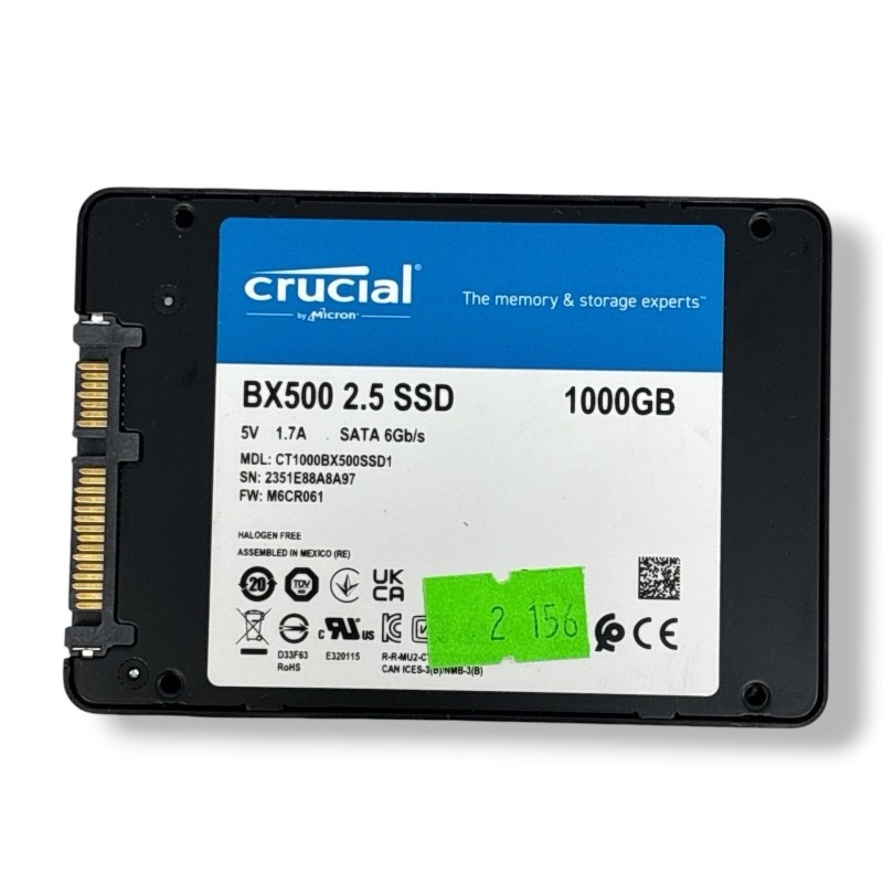 Crucial BX500 1TB Internal SSD 2.5" SATA III SolidState Drive CT1000BX500SSD1