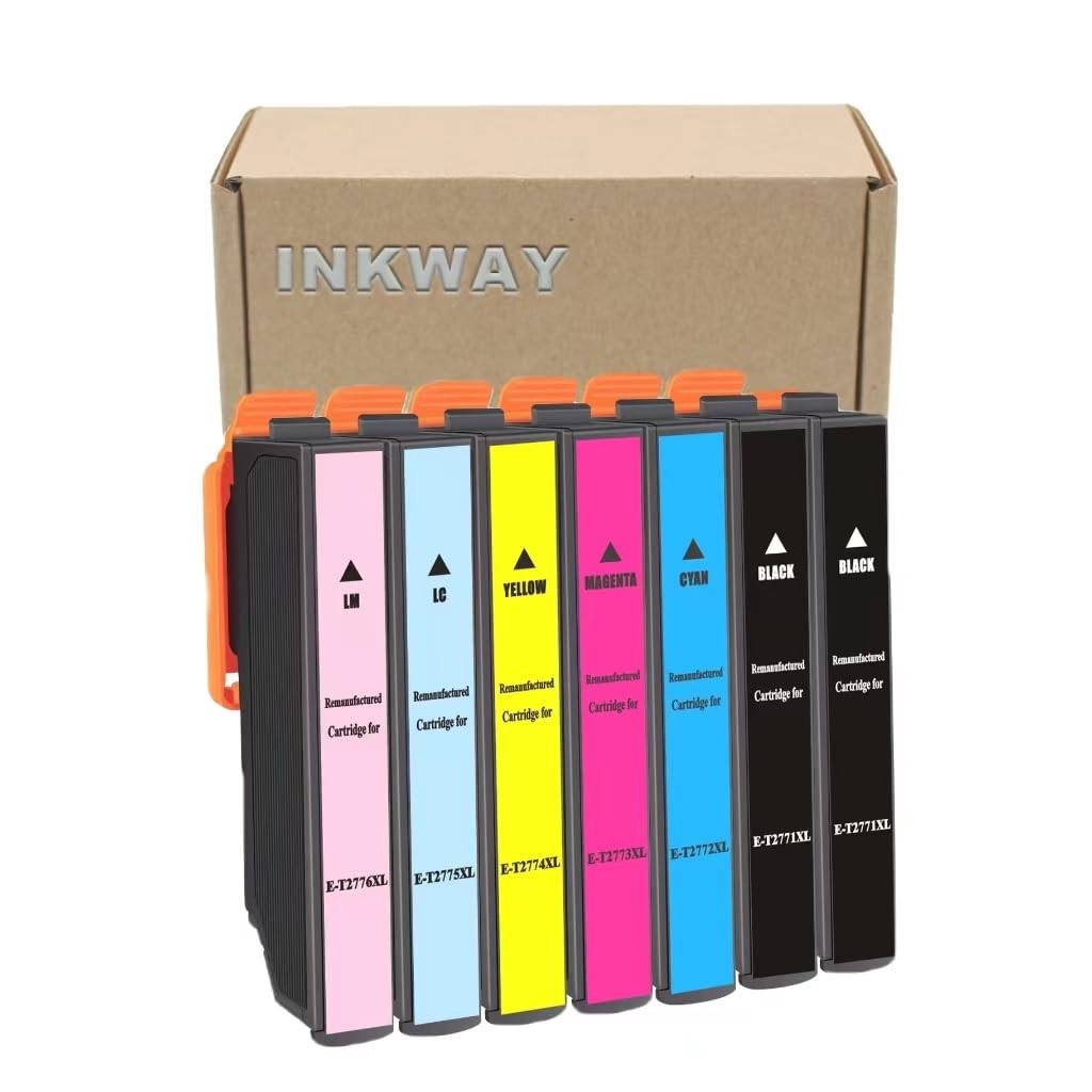 INKWAY 277XL Ink Cartridge for Epson XP-960 XP-970 XP-850 XP-950 (2 Black, 1