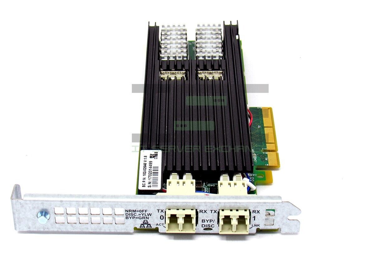 Silicom Ltd. 10Gb Dual Port Fiber Ethernet Adapter 102-02646 Full Height Bracket