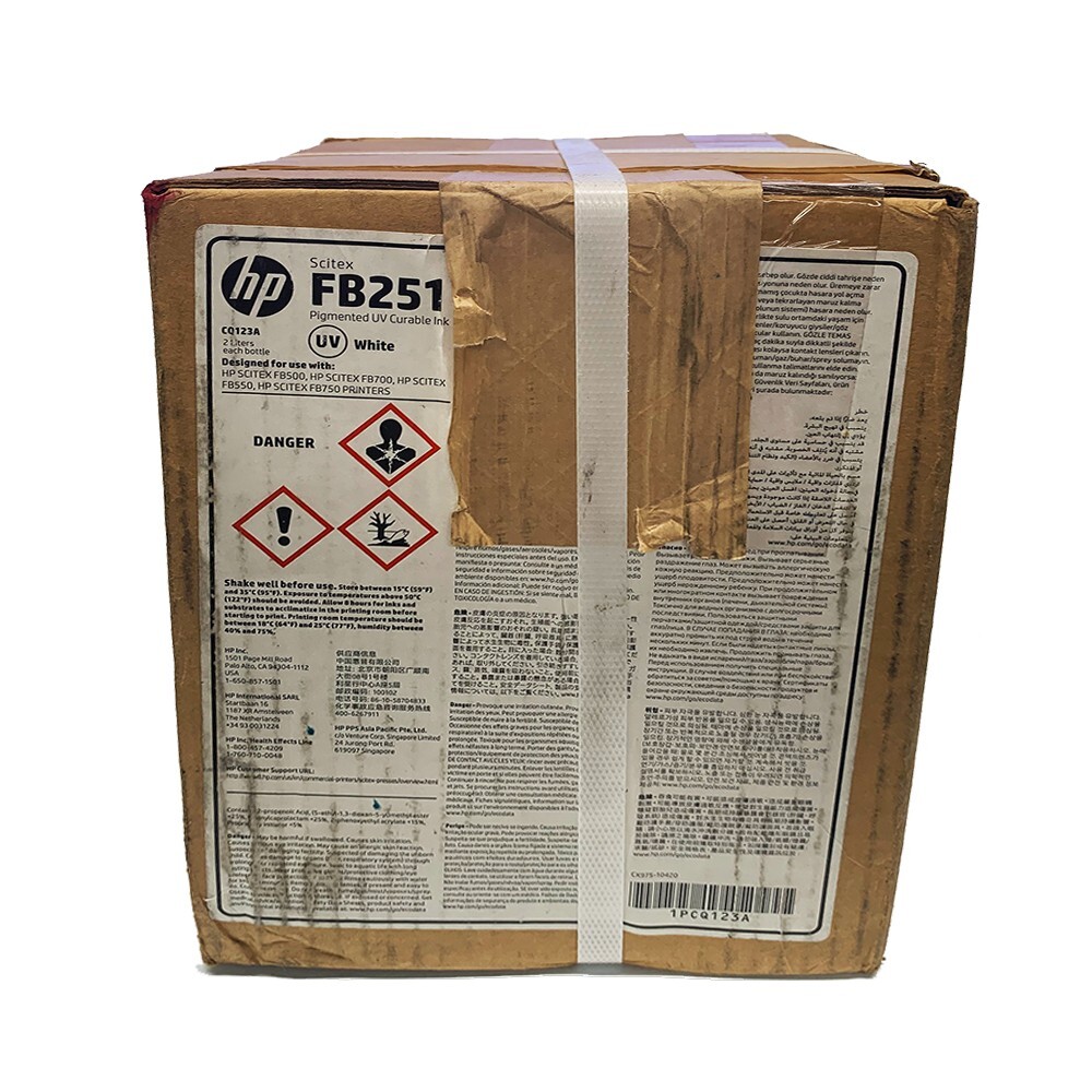 FB250 UV White Pigmented UV Curable Ink 3L for HP Scitex EXP 2022