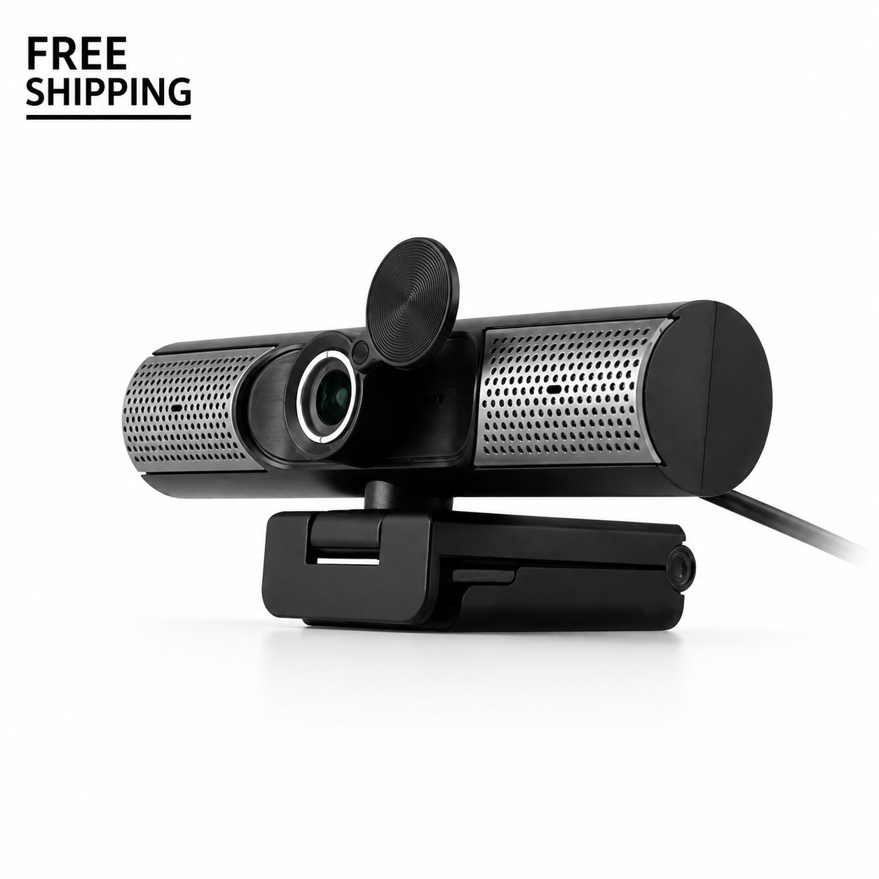 USB HD 1080P Webcam w/ Omni-directional Mic and Built-in Speakers (AWCS06F)