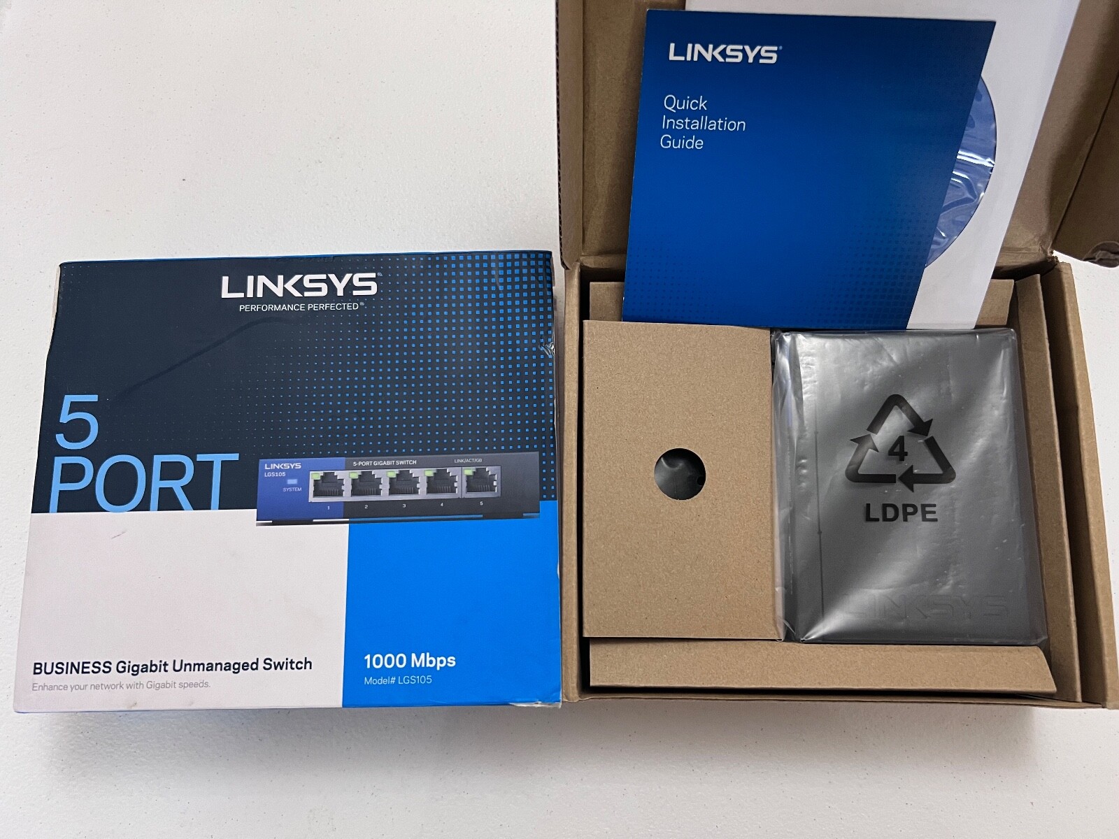 Linksys LGS105 5-Port Business Desktop Gigabit Switch - 5 Ports - 10/100/1000Bas