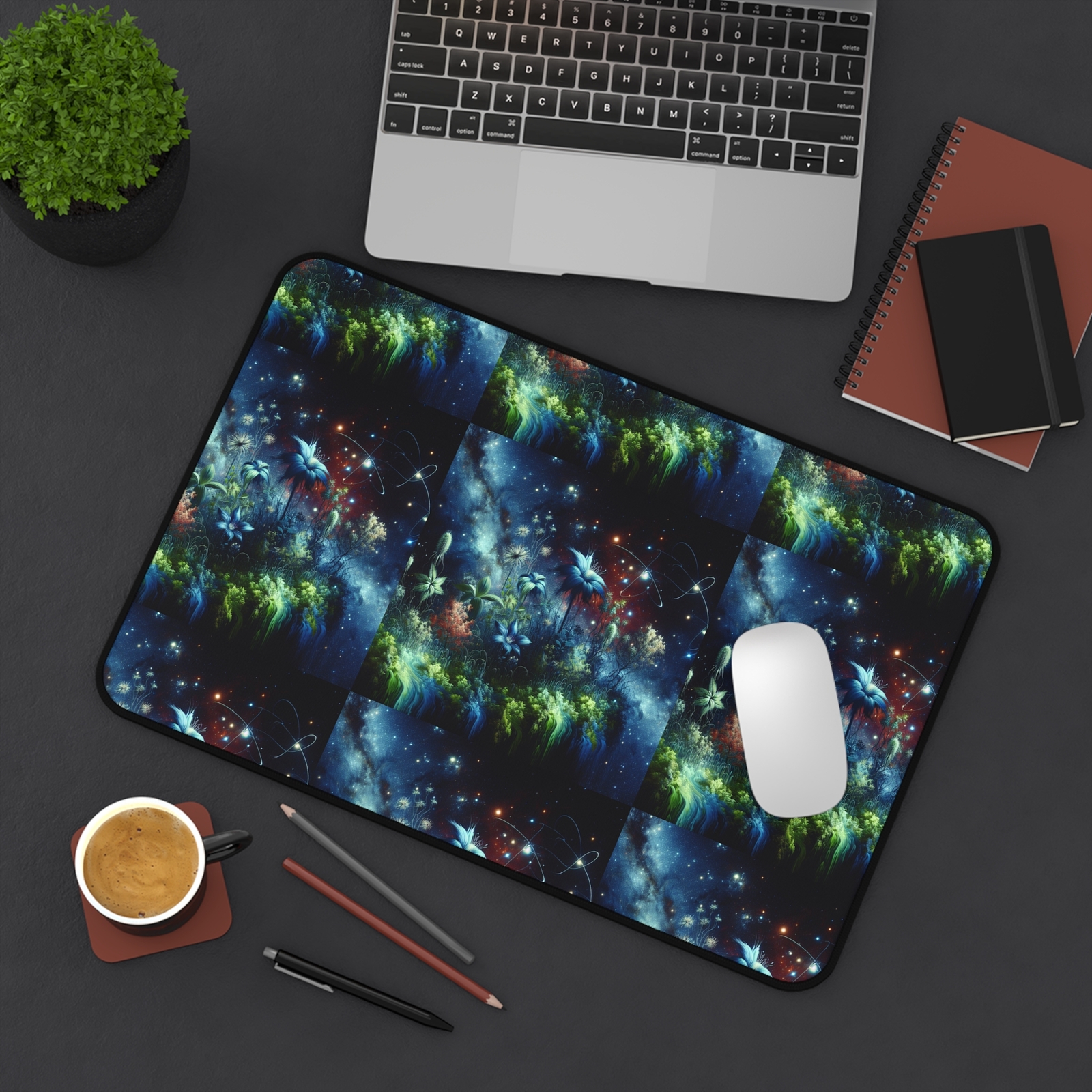 Space Desk Mat, Galaxy Mouse Pad, Celestial Work Mat, Astronomy Desk Accessory,