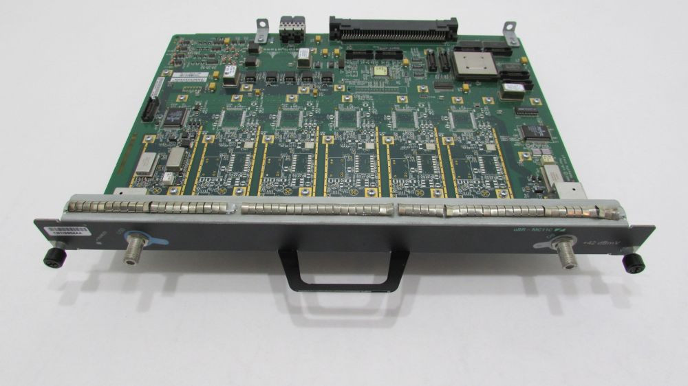 Cisco UBR-MC11C line card with one downstream and one upstream UBR7200 Series