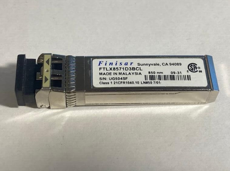 100% tested 1 PCS Finisar FTLX8571D3BCL SFP+SR/SW 10Gb/s 850nm Multimode SFP+