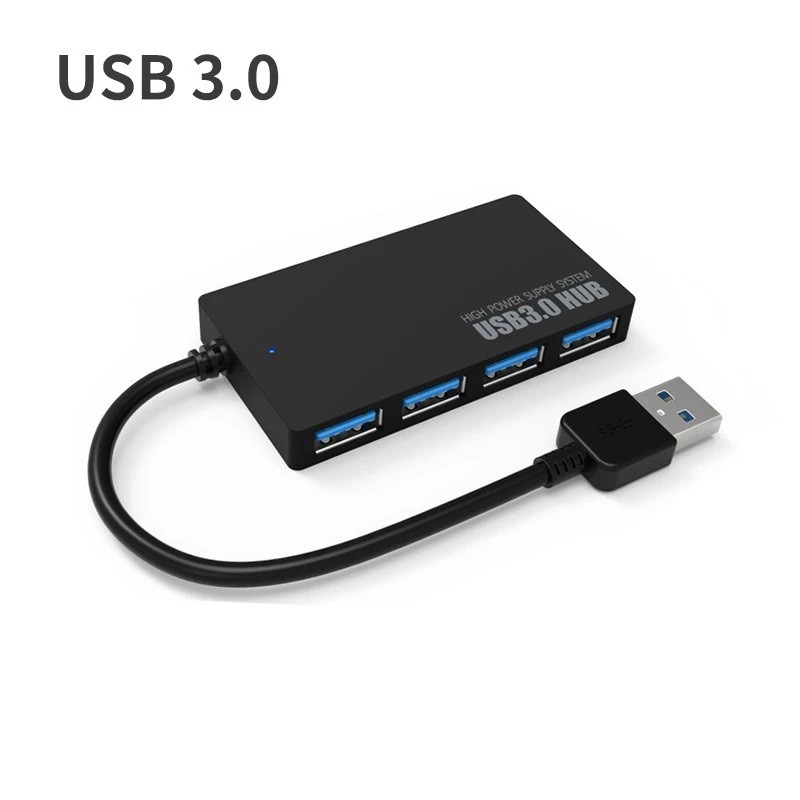 4 Port USB 3.0 Hub Cable Power Adapter Splitter Multiple Extender for Laptop Lot