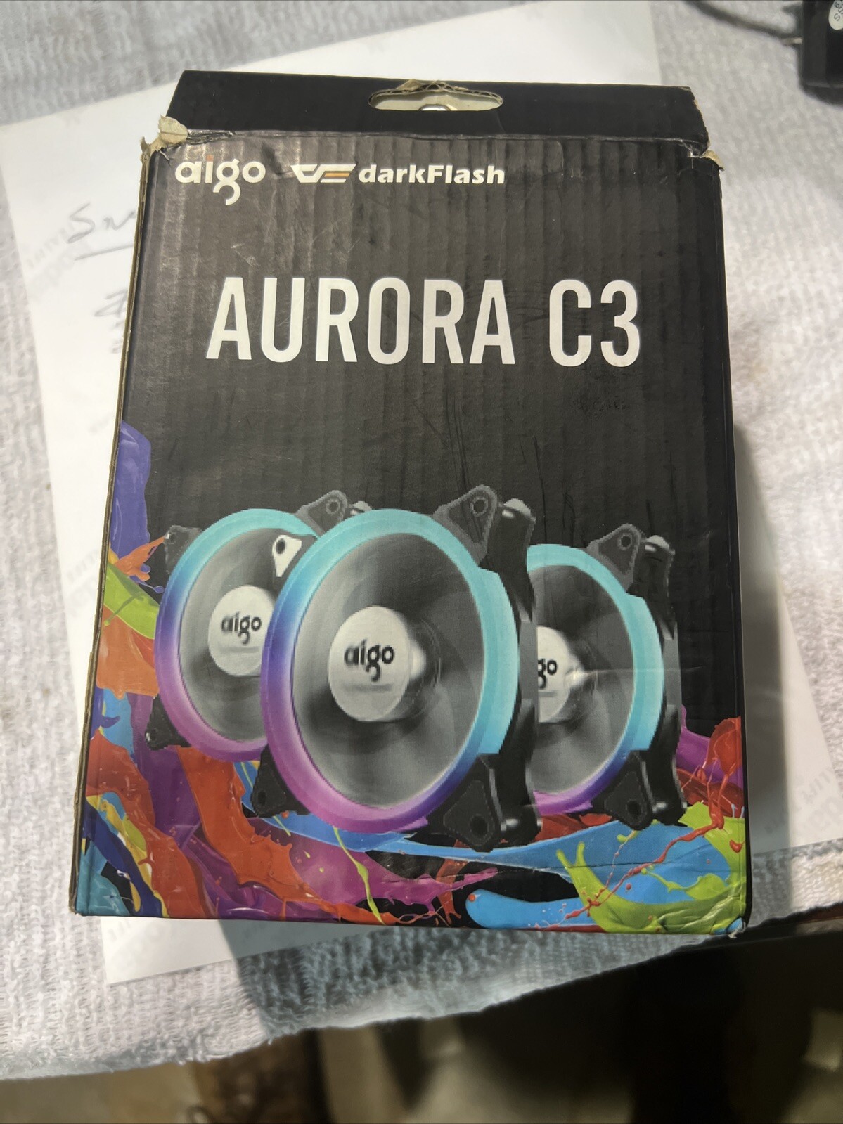 Aurora C3 3Pack 120mm Addressable ARGB LED Ring PC Computer Case CPU Cooling Fan