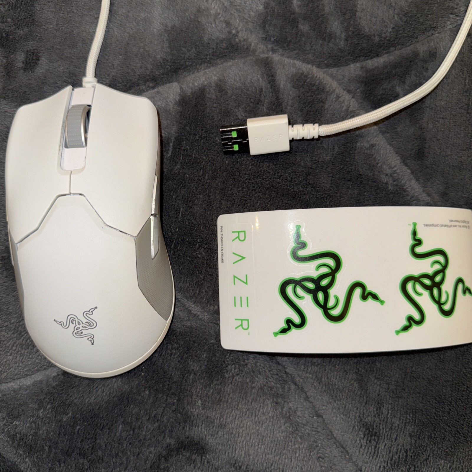 Razer Viper Mercury Wired Gaming Mouse White Used