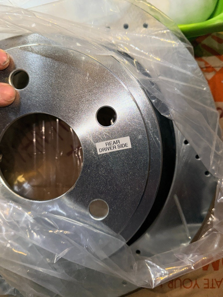 SD53006 drilled and slotted rear  disc brake rotor 5-lug  13.86 in (352mm) QTY 1
