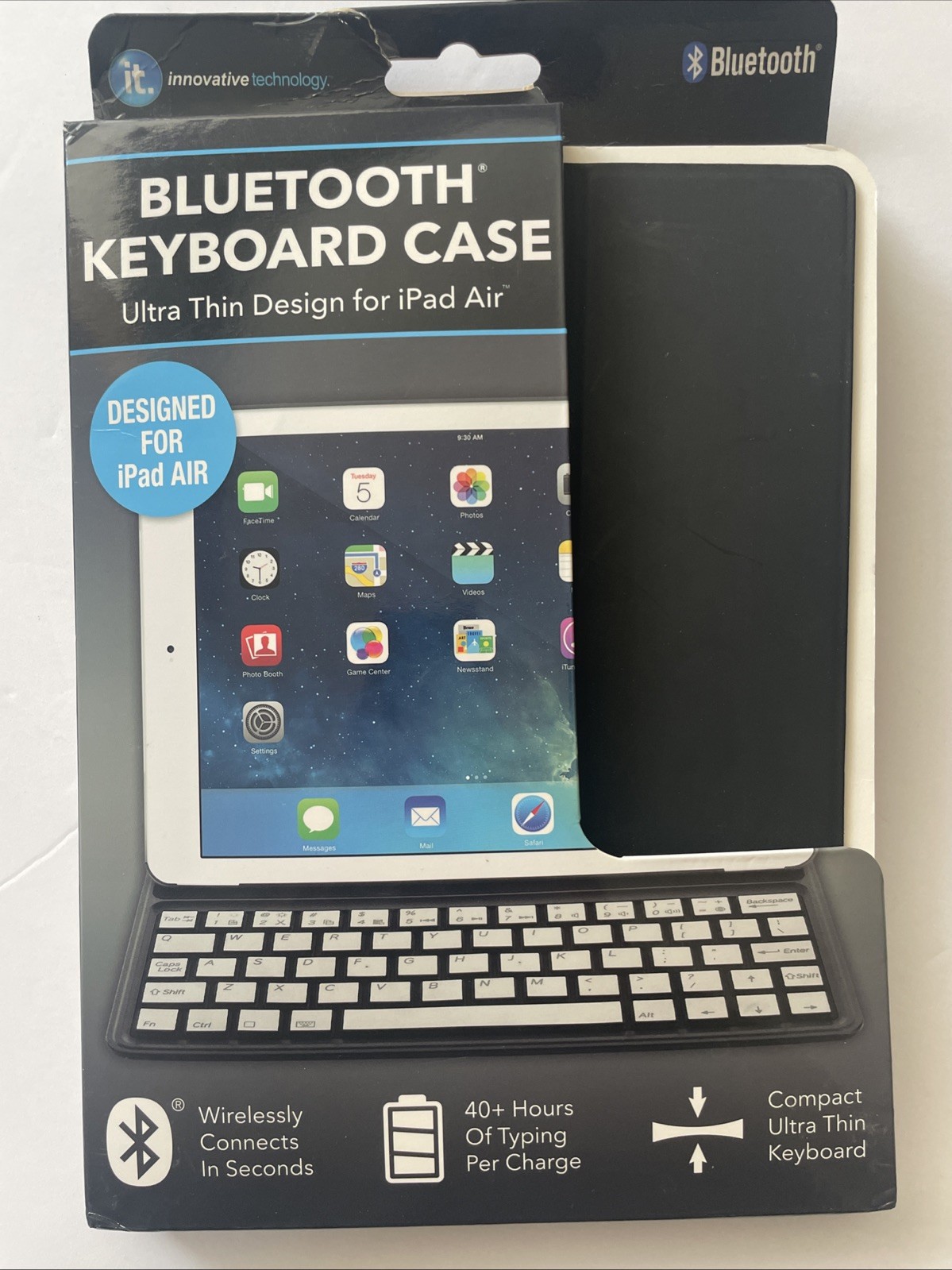 Innovative technology Bluetooth keyboard case ultrathin design for iPad air