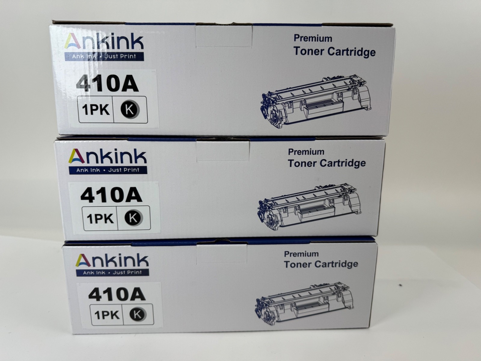 Ankink 410A Premium Toner Cartridge Black THREE PACKS