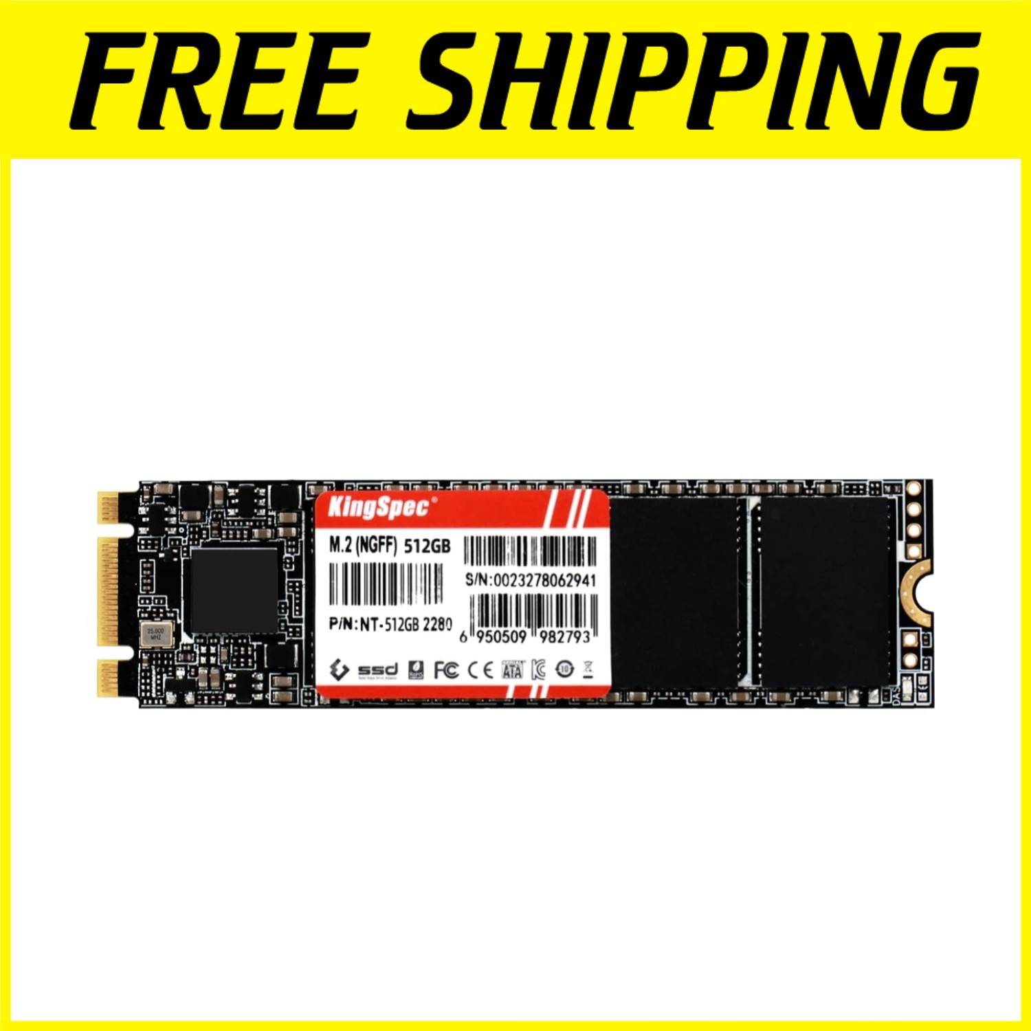 Kingspec 512GB M.2 SATA SSD - Ultrabook/Laptop/Desktop^