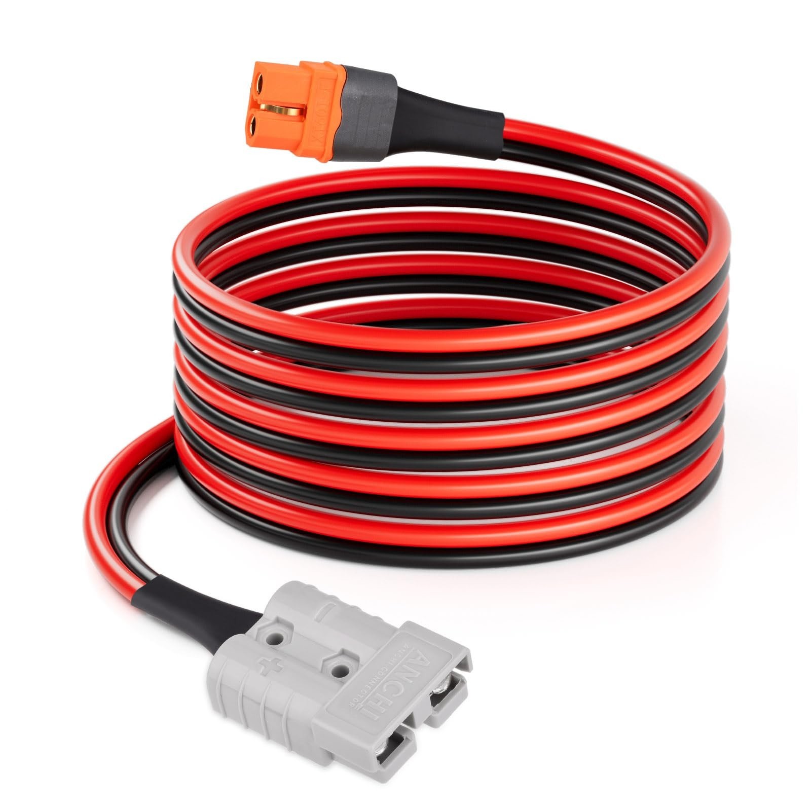 10FT 10AWG SB50 to XT60i Female Cable | 50A Battery Quick Connector for Solar Po