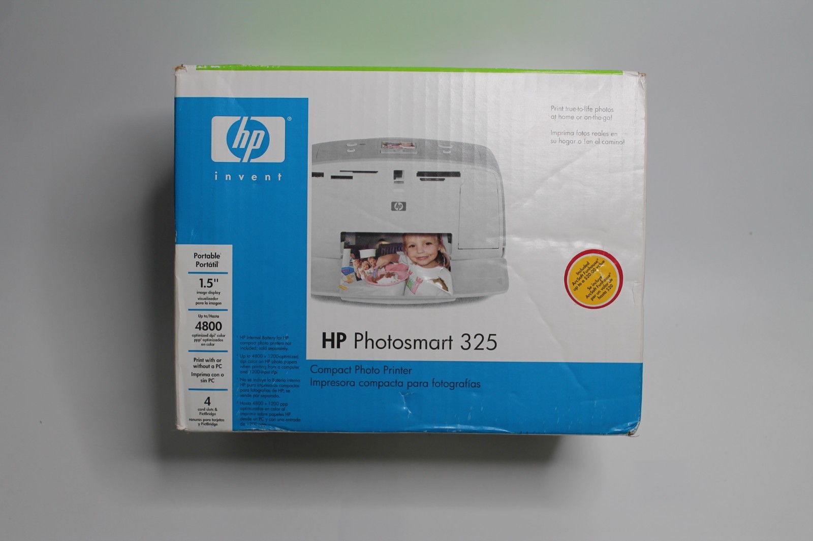 HP Photosmart 325 Compact Photo Printer NIB