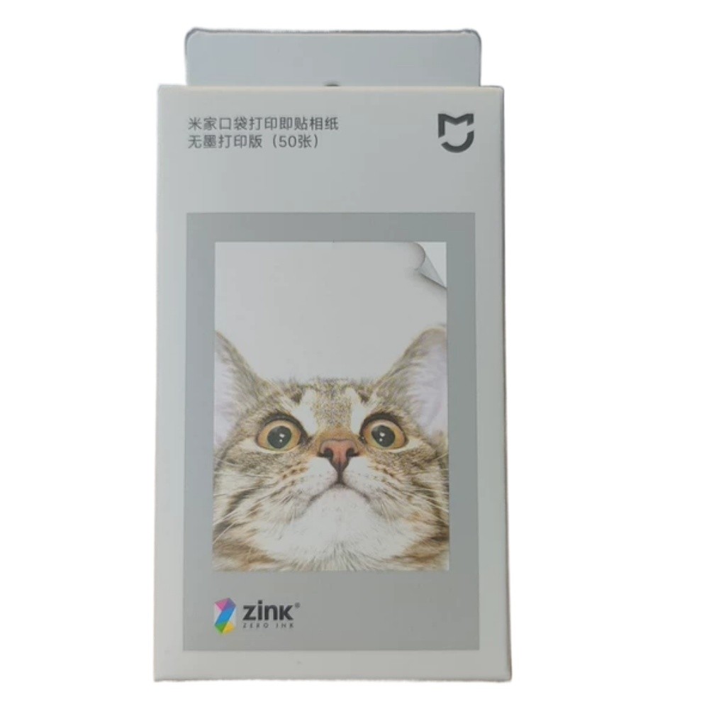 Original Xiaomi 1S Pocket Photo Printer ZINK Fit 3" Sticker Paper in 50 Sheets