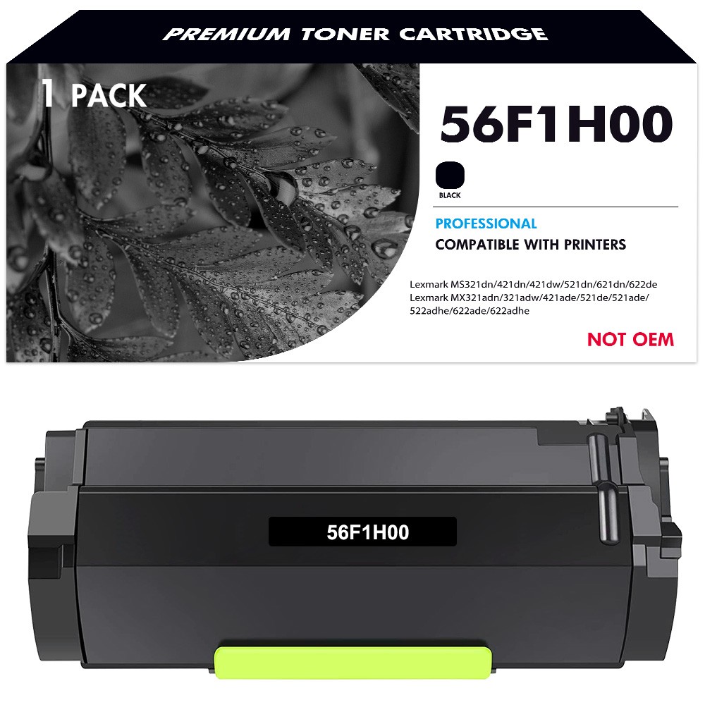 56F1H00 High Yield Black Toner Cartridge Replacement for Lexmark