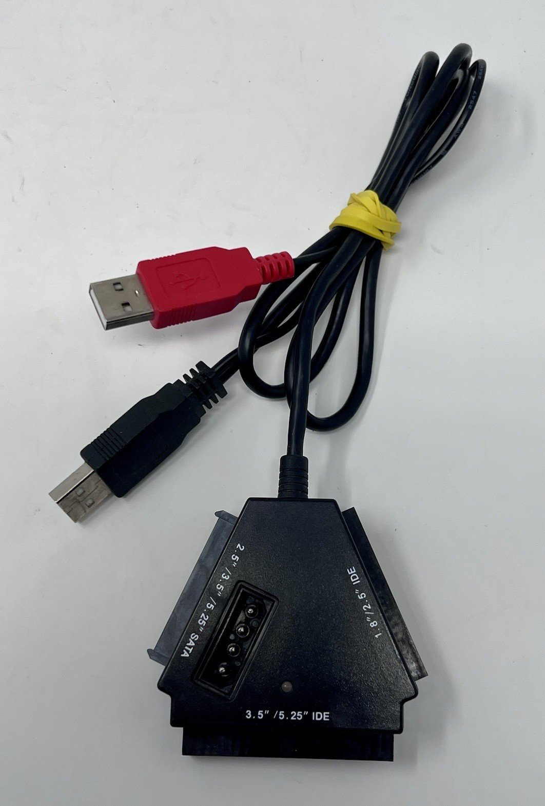 CoolGear SS-124ASD USB to SATA/IDE Adapter Cable w/ LED, 12 in Black/Red