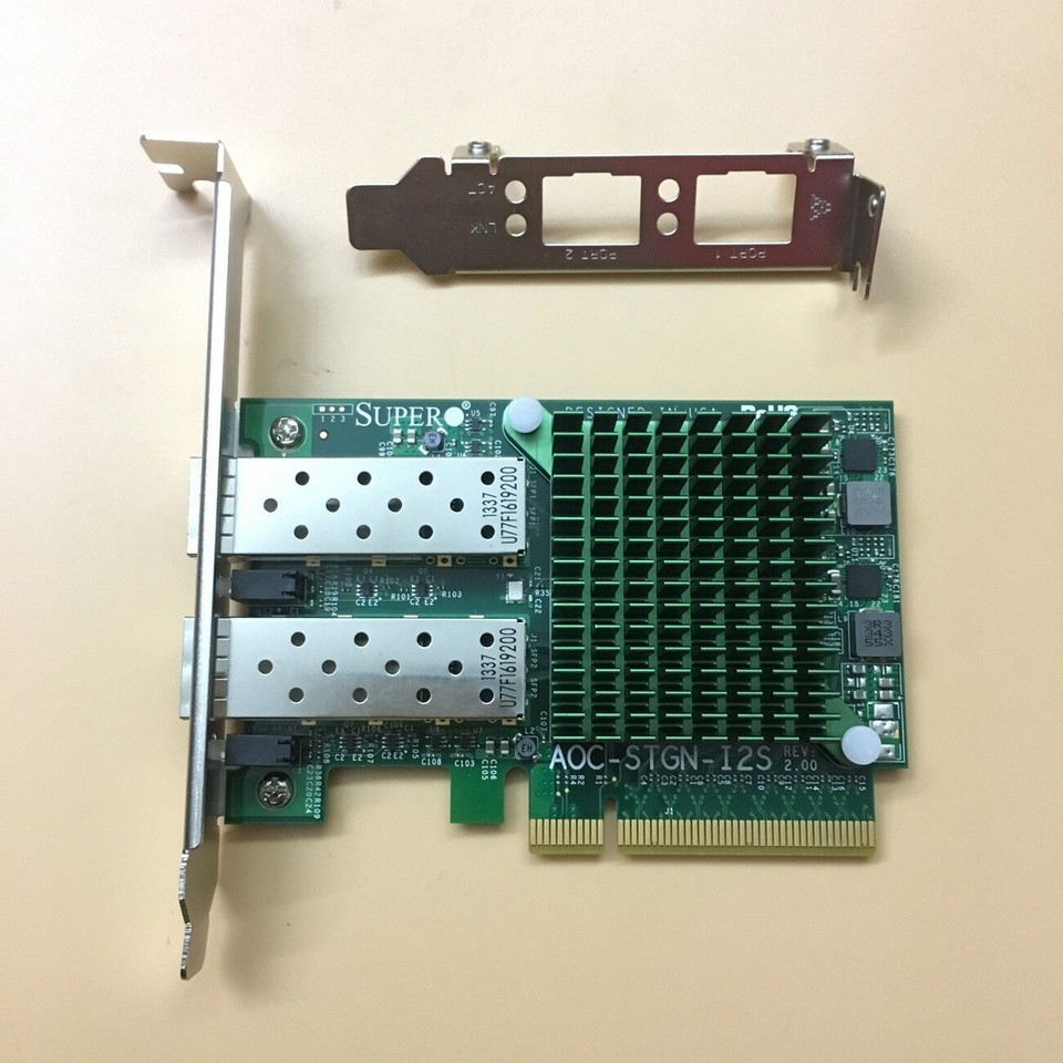 AOC-STGN-I2S SUPERMICRO REV 2.0 DUAL PORT 10 GIGABIT ETHERNET CARD