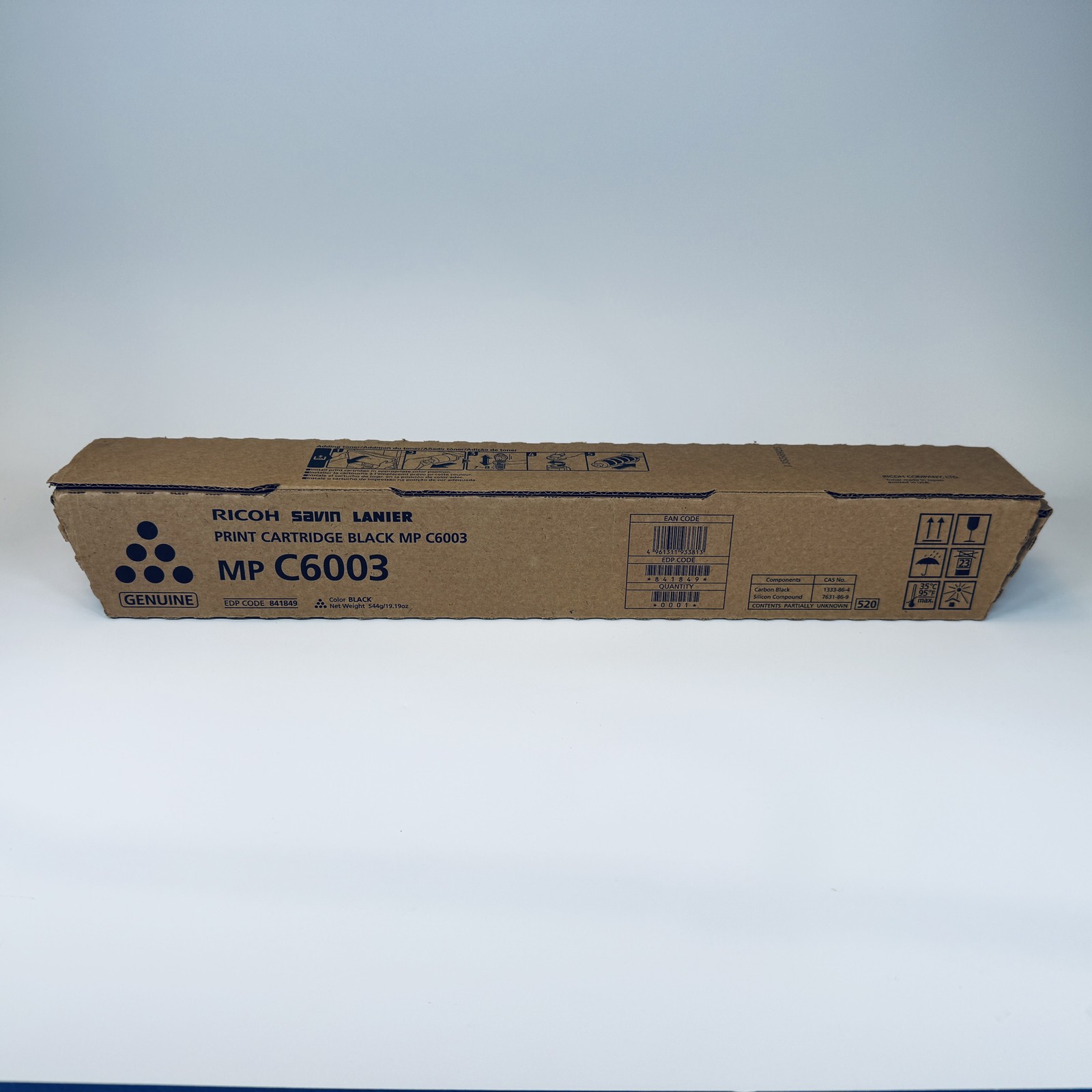 Ricoh 841849 MP C6003 Genuine Black Toner Cartridge 1-Pack 544g New