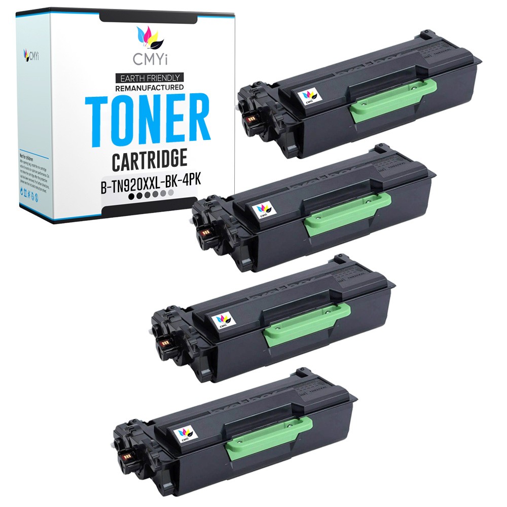 4PK Compatible CMYi TN-920XXL Black Toner Cartridge fits Brother HL HL-L6210DW