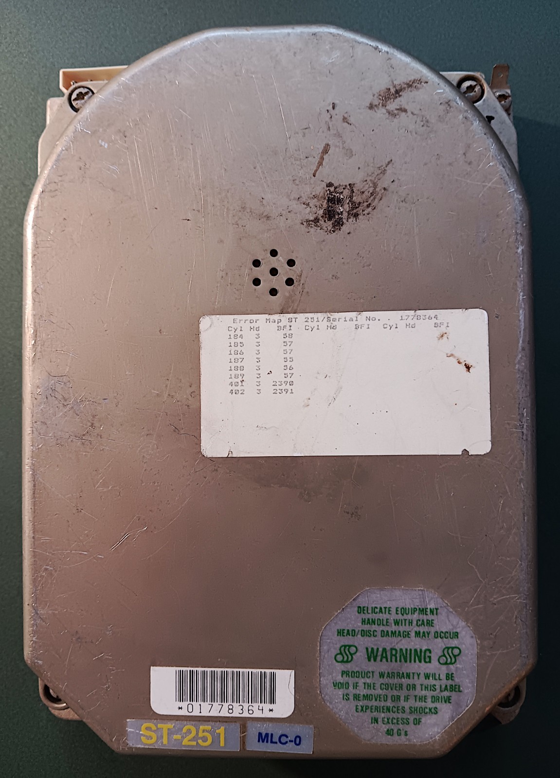 Seagate ST-251 MFM 5.25" Half Height Hard Disk Drive TESTED*