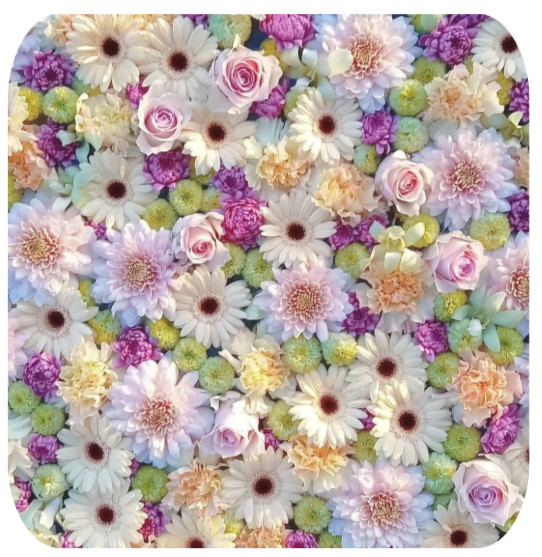 FLORAL FLOWERS PINK GREEN WHITE THEMED MOUSEPAD MOUSE PAD THICK 9" X 7"