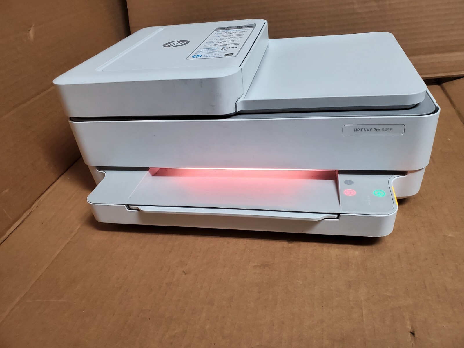 HP Envy Pro 6458 All-in-One Color Inkjet Printer /Test Working/F439