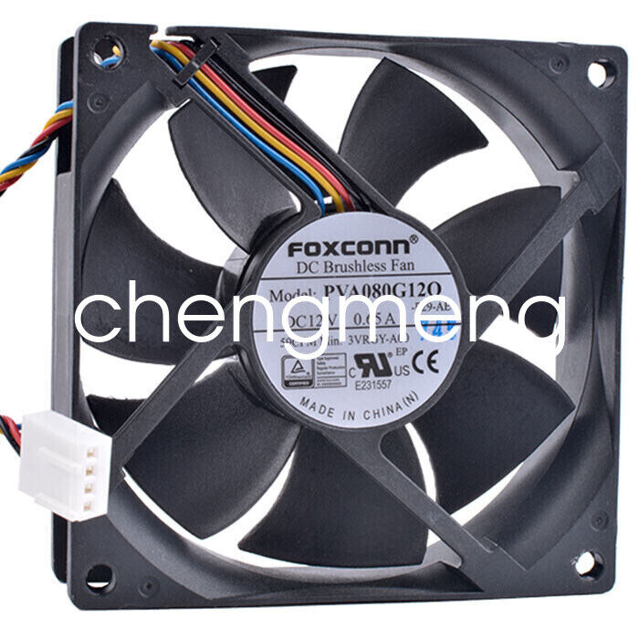 FOXCONN PVA080G12Q Fan 80*80*25mm 12V 0.65A 4Pin