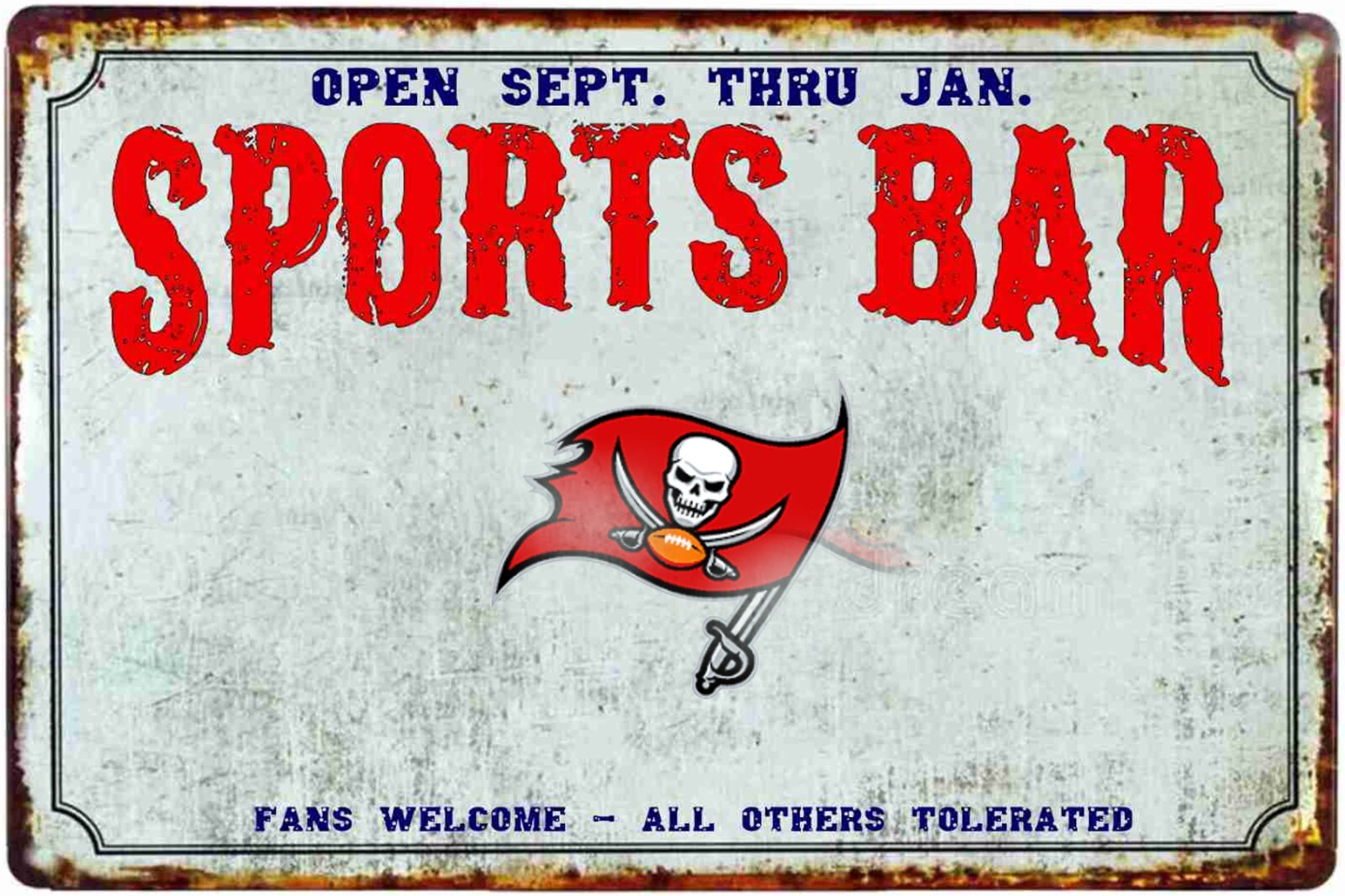 Tampa Bay Sports Fans Welcome Mouse Pad Tin Sign Art On Mousepad