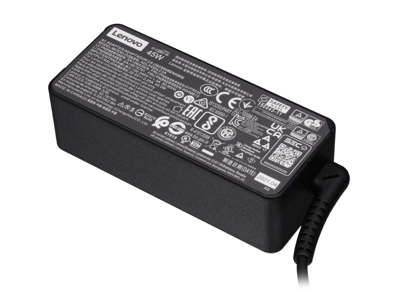 01FR035 Lenovo AC Adapter 45W 20V 2.25A PC/Server Power Supply 45,000W ~D~