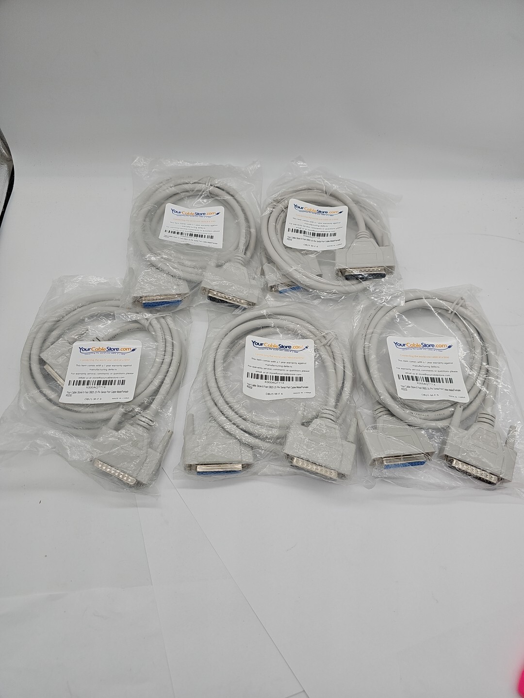 5 DB25 DB 25 6 ft 25-Pin Male Female M/F Parallel Cable Extension Cord