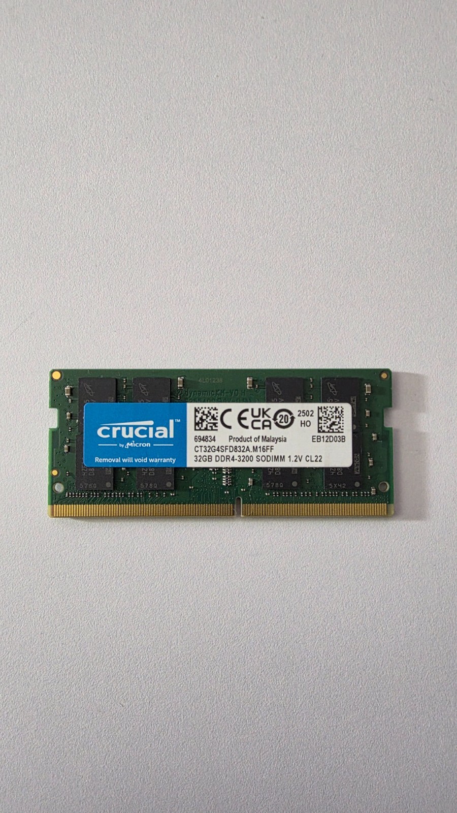 Crucial Memory Module 32 GB Ddr4 3200 MHz