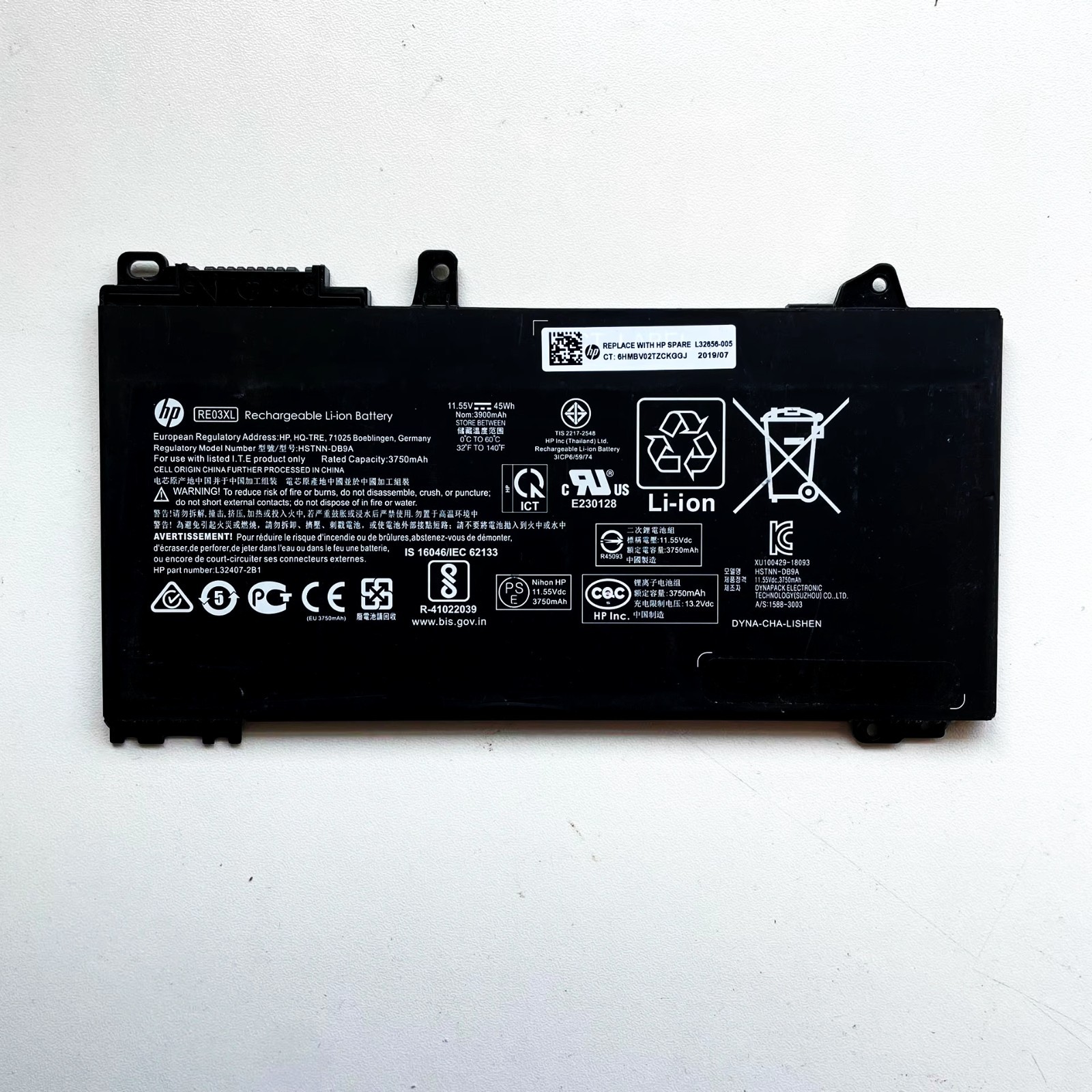 Genuine 11.55V 45Wh RE03XL Battery For HP ProBook 430/440/445/450/455 G6 G7 US