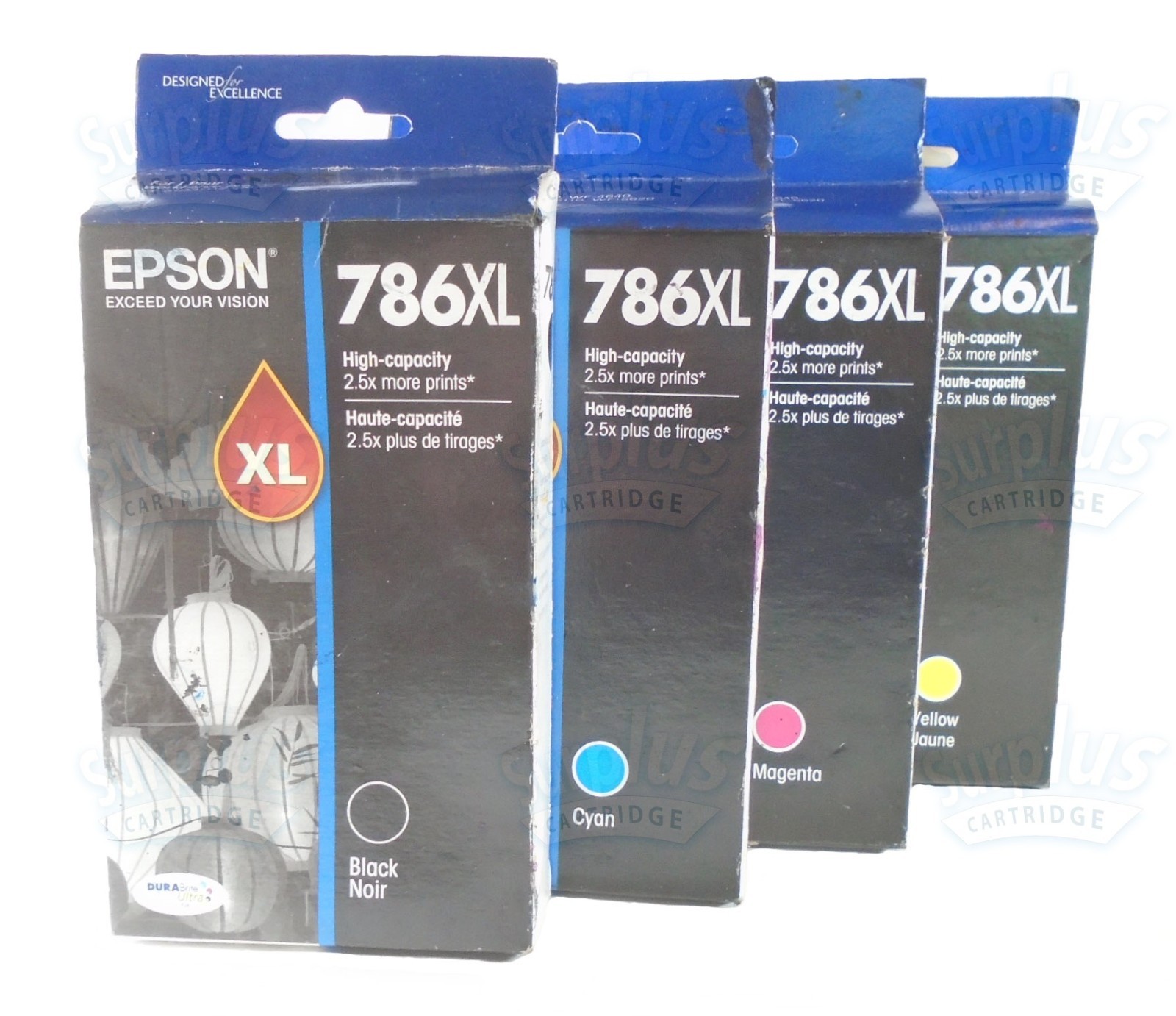 4PK Genuine Epson 786XL Black & 786XL Color WF4640 WF5110 WF5690