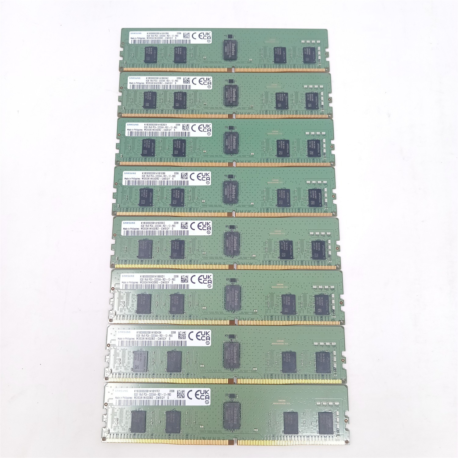 64GB (8x8GB) Samsung DDR4 3200MHz PC4-3200AA RDIMM Server RAM M393A1K43DB2-CWEGY
