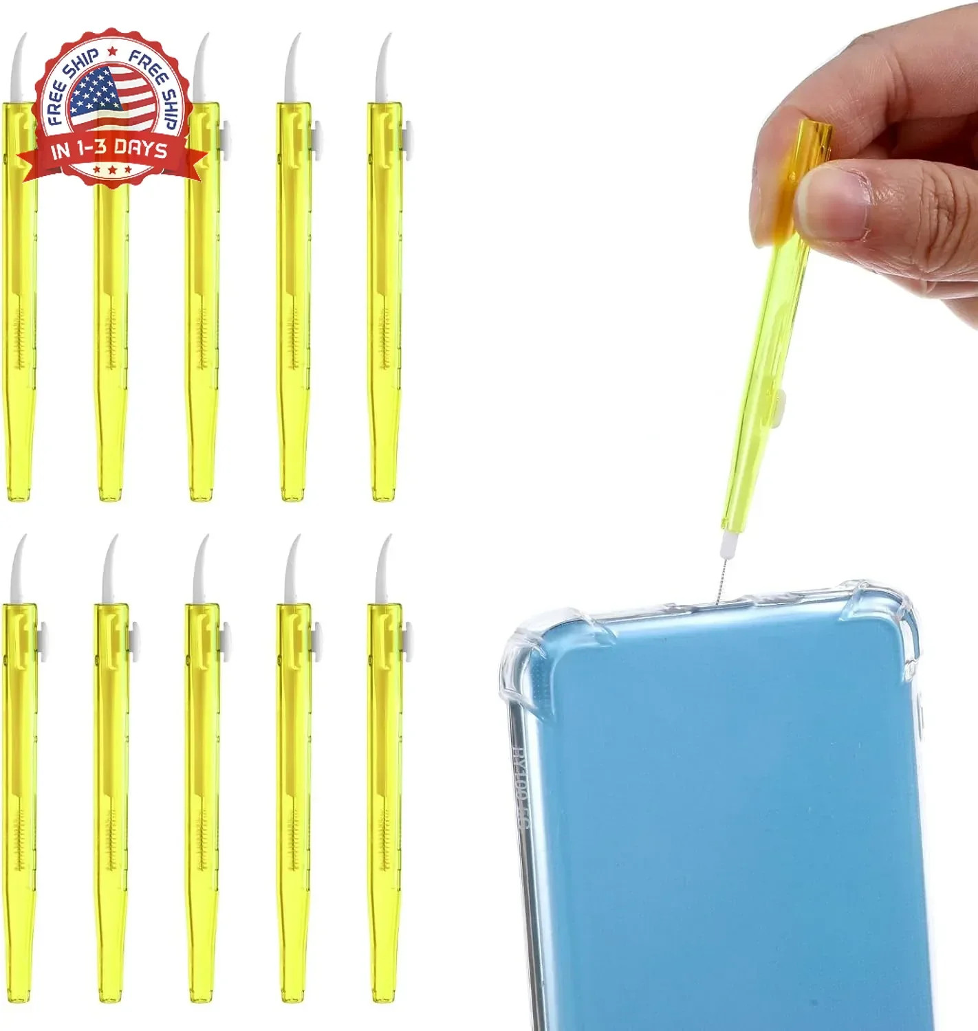 10 Pcs Phone Charge Port Cleaning Tool Kit Anti-Clogging Mini Brushes Cleaner Ch