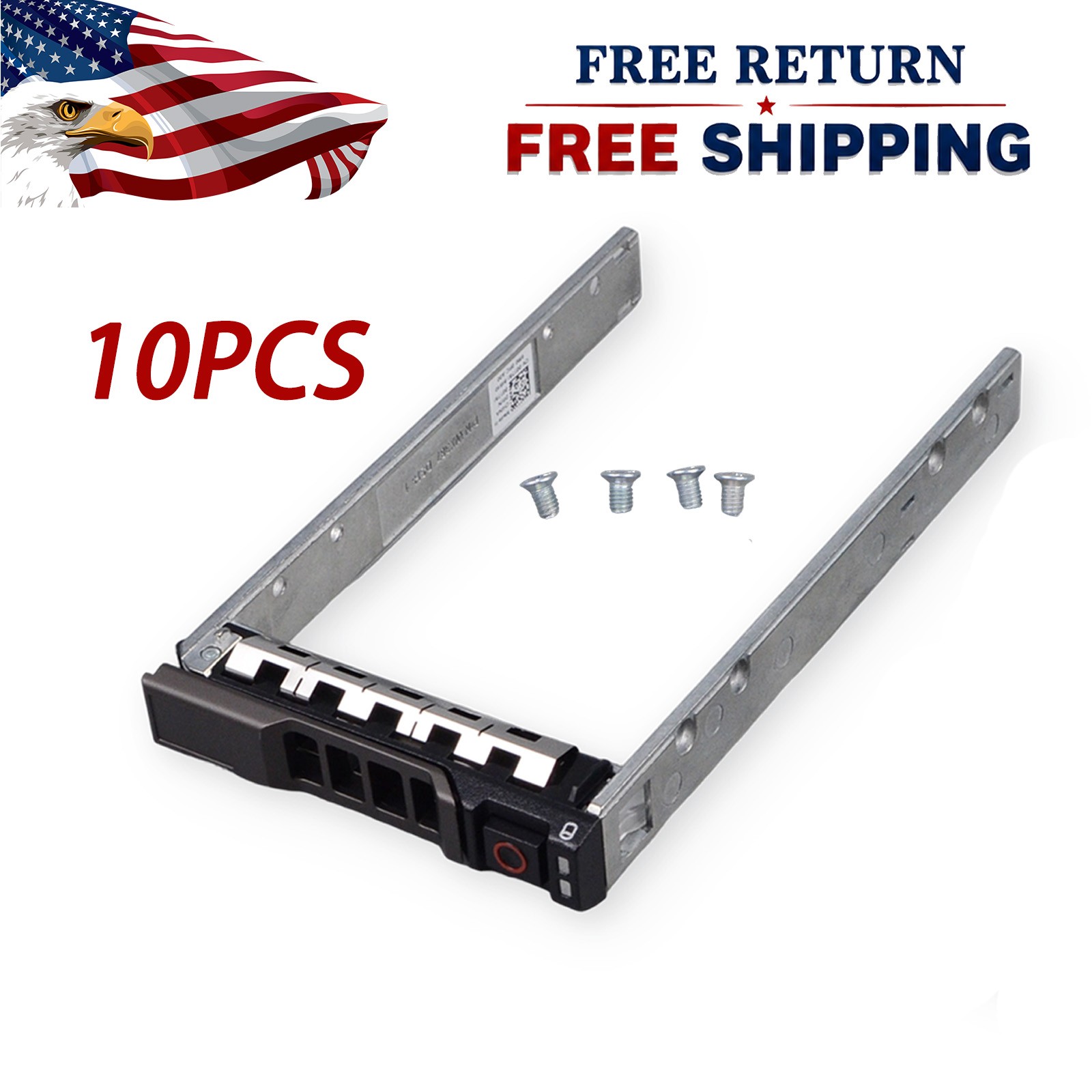 10X 2.5in SAS SATA HDD Carrier Tray For Dell PowerEdge R720XD R730xd T630 Set
