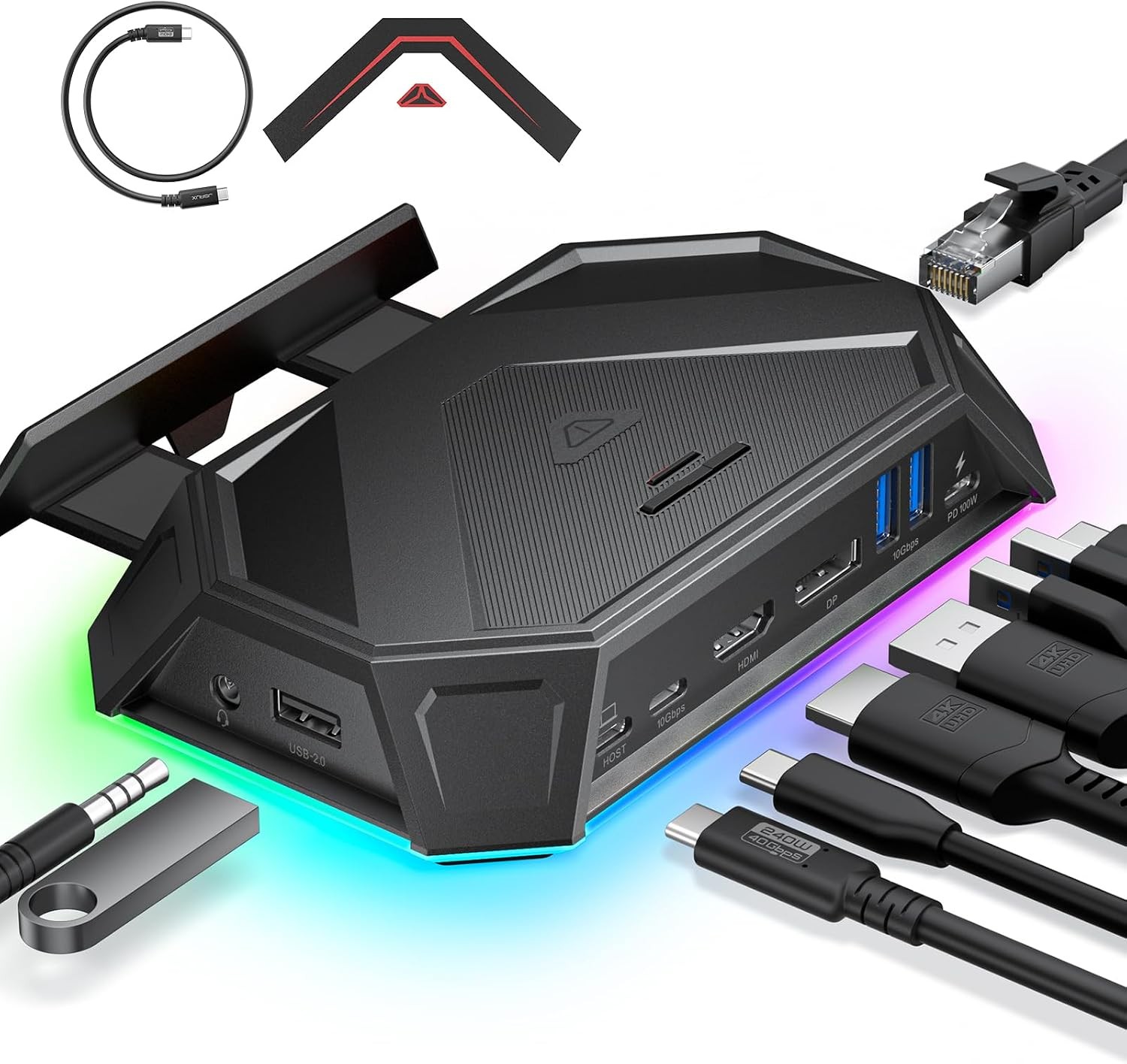 12-in-1 RGB Docking Station Steam Deck ROG Ally