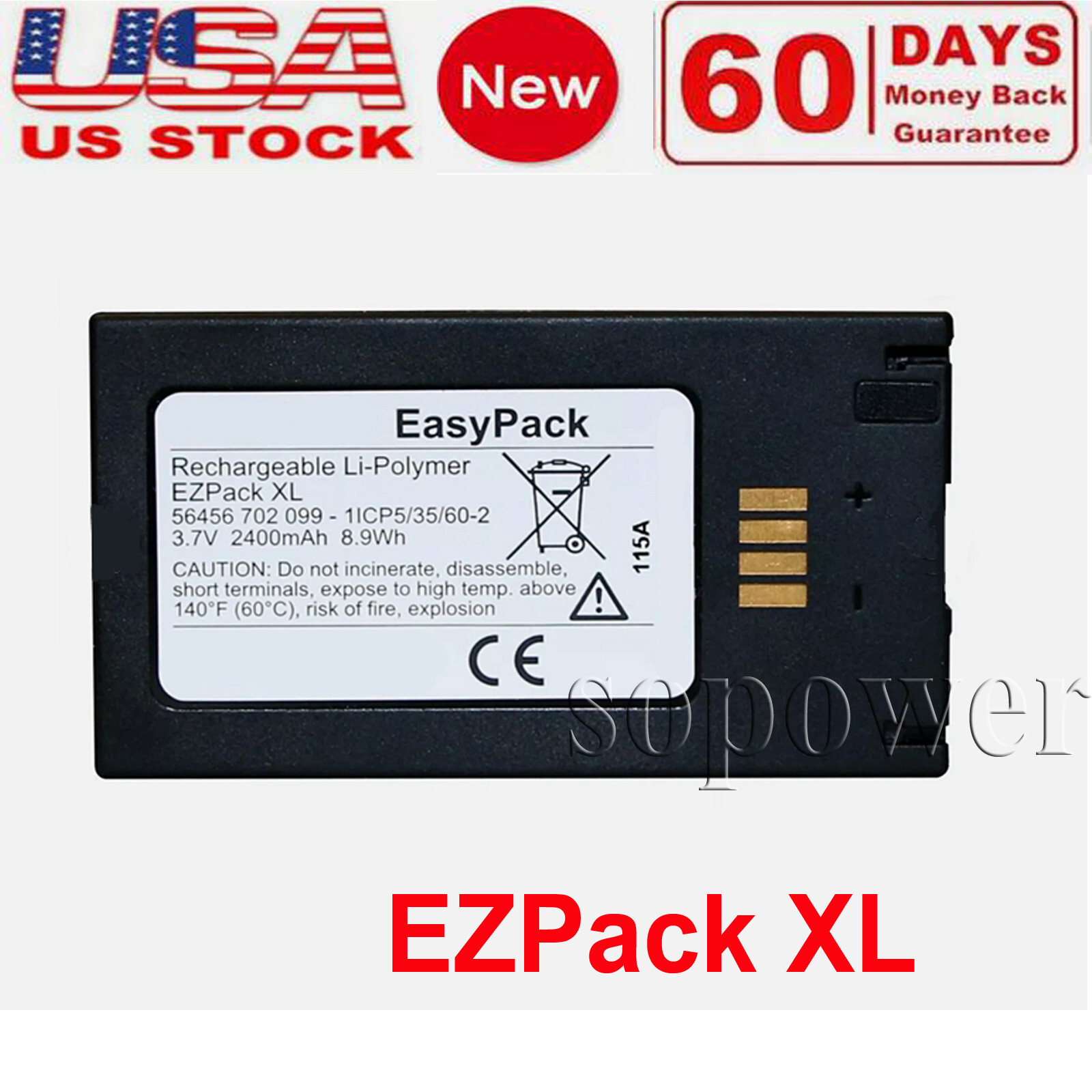 EZPack XL 56456 702 099 Battery for VARTA EasyPack 2000 2400mAh