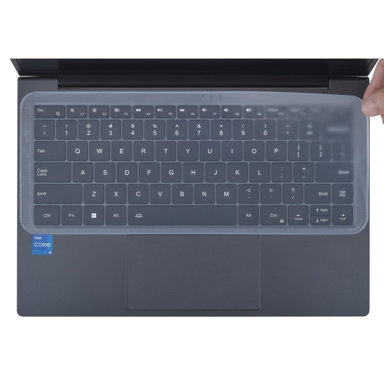 Clear Nano Silicone Keyboard Cover Skin for 13.3-14" Laptop Notebook No Num Pad