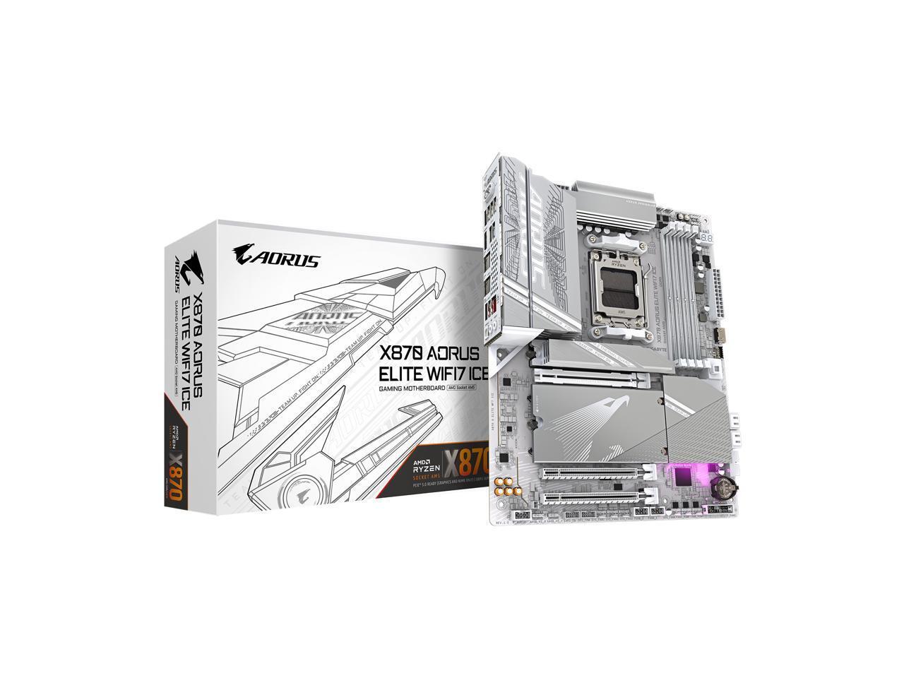 GIGABYTE X870 AORUS ELITE WIFI7 ICE AM5 LGA 1718 ATX DDR5 4x M.2 Motherboard