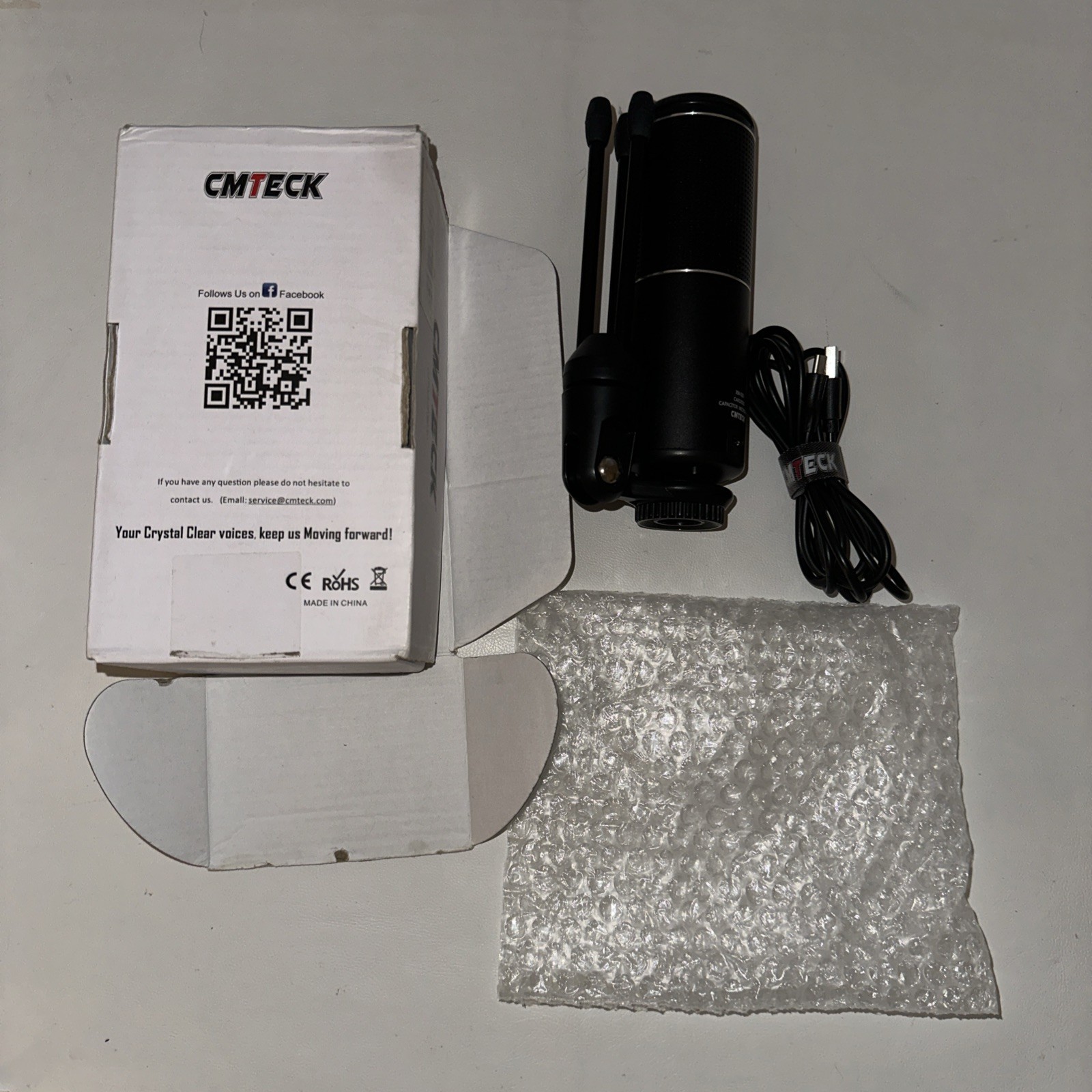 🔥CMTECK USB  Computer Microphone, Plug &Play Desktop Omnidirectional XM 520