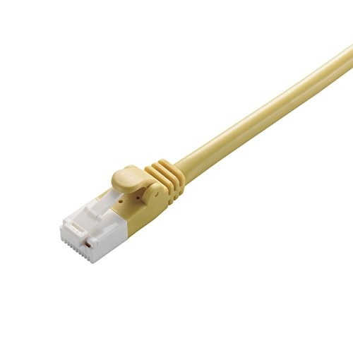 ELECOM RoHS Compliant LAN Cable CAT5E Anti-Snag Connector 5m Yellow Simple