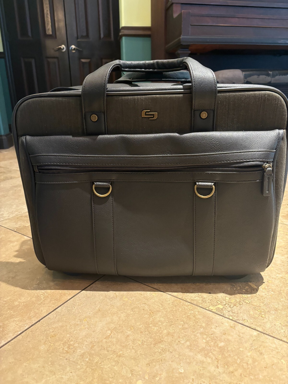 Solo MacDougal Rolling Laptop Bag Espresso Used Excellent Condition