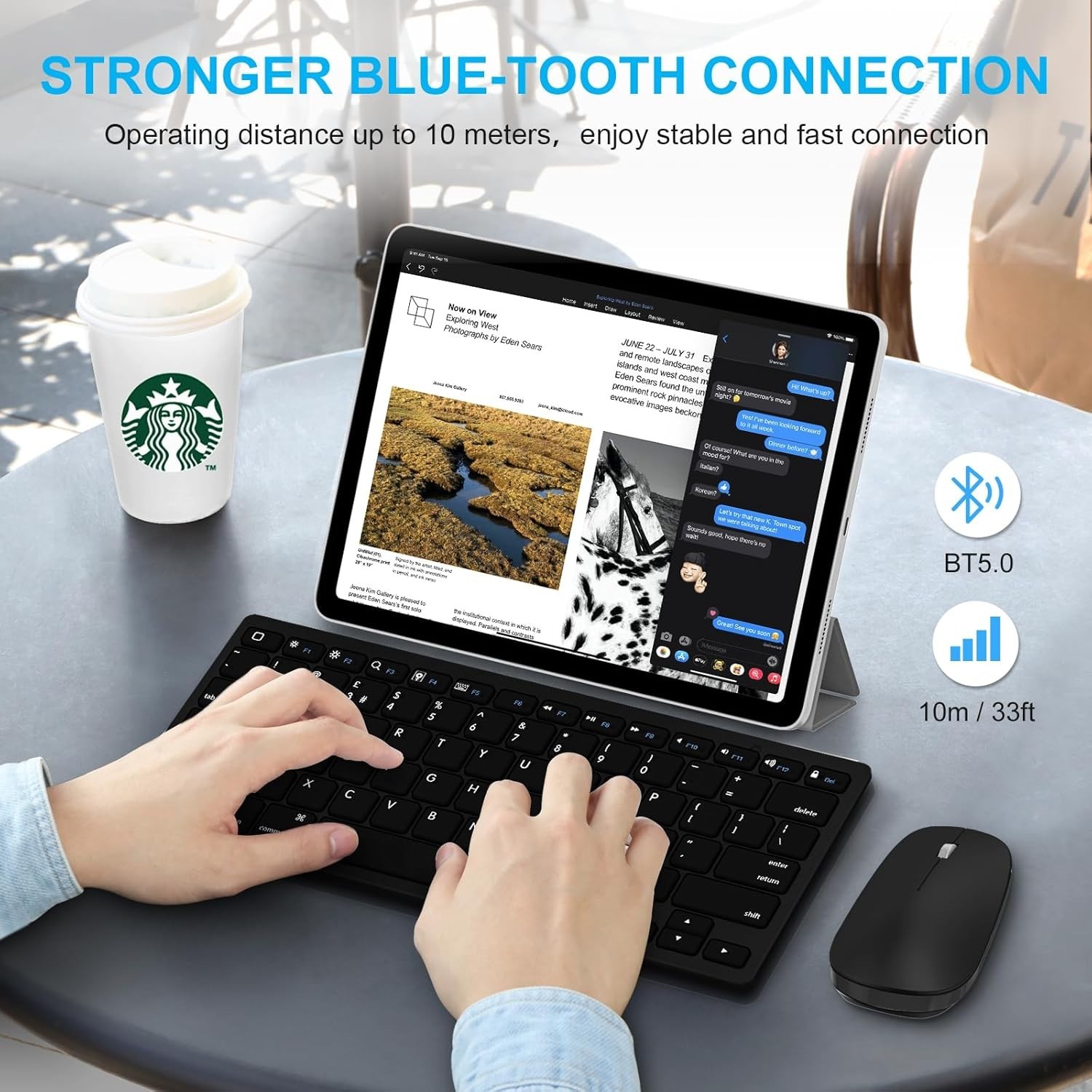 Ultra‑Slim Bluetooth Keyboard – iPad, Android & Windows Compatible