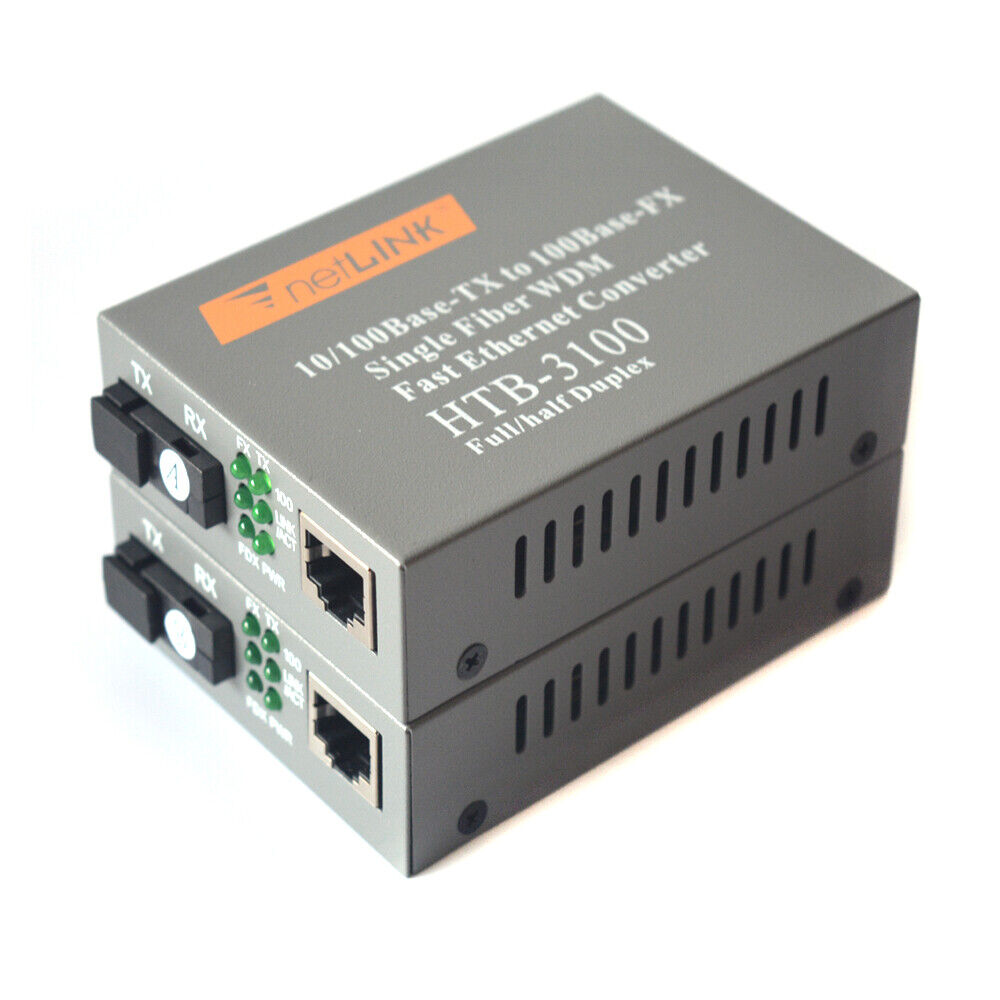 Fast Ethernet Fiber Media converter SC 10/100M,singlemode 20Km,multimode 2Km