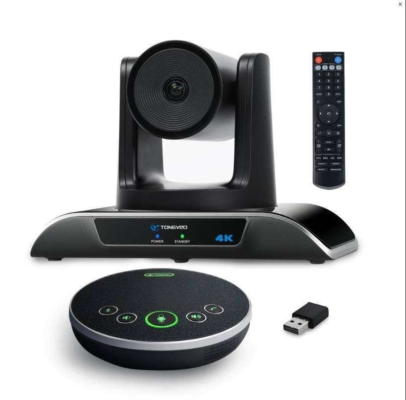 TONGVEO TV-B4K-M3B 4K AI Auto-Tracking PTZ Camera & Speakerphone System Open Box