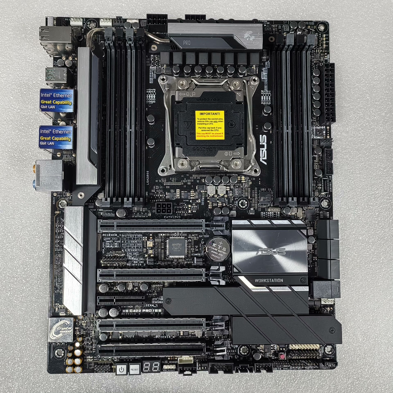 FOR ASUS WS C422 PRO/SE DDR4*8 Socket 2066 1024GB ATX Ｍotherboard Test OK