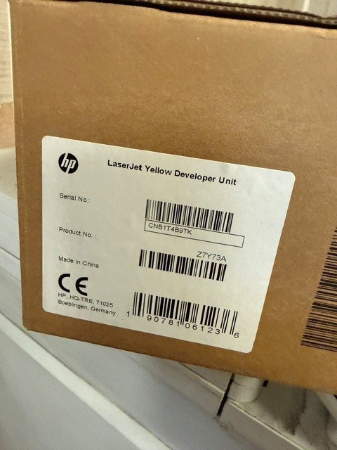 HP Z7Y73A E87640 E87650 E87660 Yellow Developer Unit- NEW SEALED BOX. SHIPS FRE